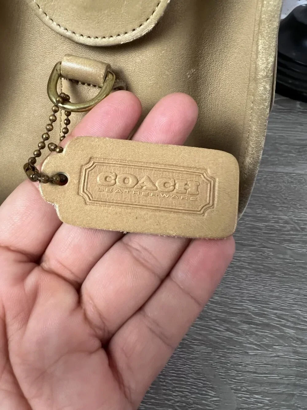 Vintage Coach 9891 Broadway Satchel Stone